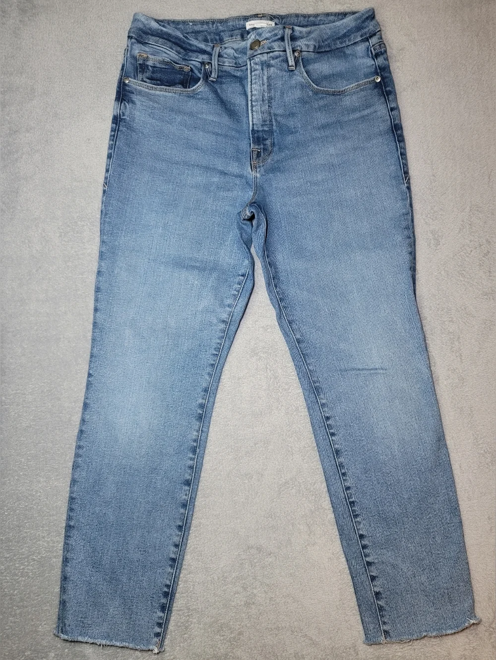 Good American Good Legs High Rise Skinny Cropped Jeans 12/31 Blue